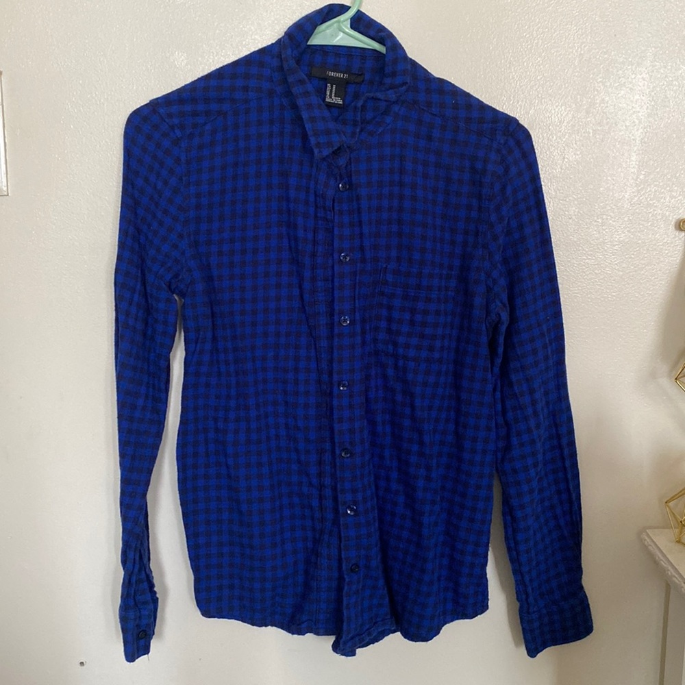 Blue Checkered Flannel